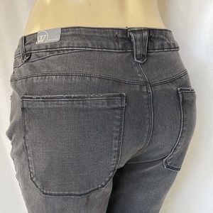 WIT & WISDOM Jeans High Rise Ankle Skimmer Size 16 Side Lace Up Slit Vintage NWT